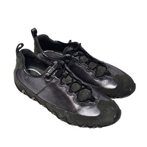 Ecco Dayla Sneaker Women's Size 36 Black Leather Lace Up Walking Comfort Shoe